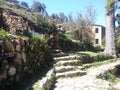 A small village on the Isla Del Sol (Island of the Sun) on the Titicaca lake. Bolivia. . South America Royalty Free Stock Photo