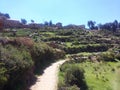 A small village on the Isla Del Sol (Island of the Sun) on the Titicaca lake. Bolivia. . South America Royalty Free Stock Photo