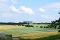 view towards a giant building at the Autobahn near Mayen