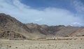 Small village with mountain background in Leh, India Royalty Free Stock Photo