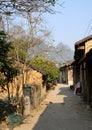 A small village near the Li River between Guilin and Yangshuo in Guangxi Province, China Royalty Free Stock Photo