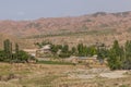 Small village near Penjikent, Tajikist Royalty Free Stock Photo