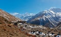 Small village in Nepal before the Annapurna pass