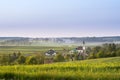 Small village on Polish countryside Royalty Free Stock Photo