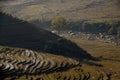 Small village with rice terrace fields Royalty Free Stock Photo