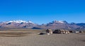 Small village of shepherds of llamas in the Andean mountains. An