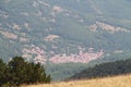 Small village from the top of Koritnik, Kosovo Royalty Free Stock Photo