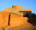 Small village with traditional houses in Thar desert Rajasthan India Royalty Free Stock Photo