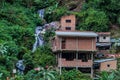 Small village in a valley of Coroico river in Yungas mountains, Boliv