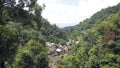 Small village in the valley. Mountain viewpoint at mae kampong village, chiang mai province, thailand.