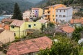 The small village Valun on the Island Cres on a cloudy day in spring Royalty Free Stock Photo