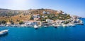 The small village of Vourkari on the island of Tzia, Kea, Greece Royalty Free Stock Photo