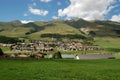 Zuoz village and Swiss Alps - Engadin Valley Switzerland Royalty Free Stock Photo