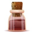 Small vinegar bottle icon, cartoon style