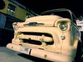 Small Vintage Chevrolet white car