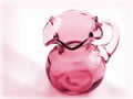 Small Vintage Cranberry Glass Jug