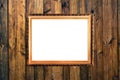 Small vintage frame on wooden planks