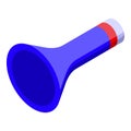 Small vuvuzela icon isometric vector. Soccer horn Royalty Free Stock Photo