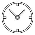 Small wall clock icon, outline style