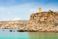 A watchover tower in the west coast of Malta Royalty Free Stock Photo