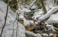 Small water falls in Michigan upper peninsula Royalty Free Stock Photo