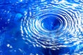 water vortex or swirl, causing circular waves on the surface