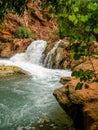 Small Waterfall along Havasu Creek Royalty Free Stock Photo