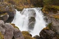 Small Waterfall on the Briksdalselva Royalty Free Stock Photo