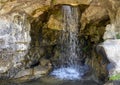 Small waterfall at Castle Hill Park, Nice, France. Royalty Free Stock Photo