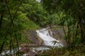 Small waterfall with cryatal clear water stream near the campground on the way to Pitugro WaterfallPetro Lo Su in Umphang Wildli