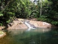 Small waterfall in Fijian jungle Royalty Free Stock Photo