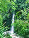 Small waterfall flowing from Mount Emei