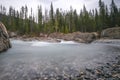 Small waterfall in a forest, Mount Revelstoke National Park bij Revelstoke