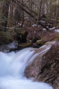 Small waterfall in Franconia Notch Royalty Free Stock Photo