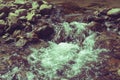 Small waterfall fresh nature background