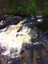 A small waterfall in Karelia. Ruskeala.