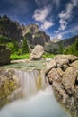 Small waterfall in Mala Studena Dolina valley in High Tatras