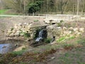 Small waterfall in Mote Park Royalty Free Stock Photo