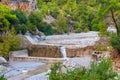 Small waterfall on mountain river in Kesme Bogaz canyon, Antalya province in Turkey