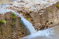 Small waterfall on mountain river in Kesme Bogaz canyon, Antalya province in Turkey