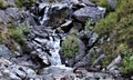 Small waterfall in mountians Royalty Free Stock Photo