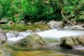 A small waterfall in nature. Royalty Free Stock Photo