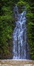 A small waterfall near Lake Synevir, which falls into a swift mo