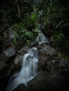 Small waterfall next to Pailon del diablo Devils Cauldron Pastaza river cascades route Banos Tungurahua Amazonia Ecuador