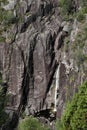 Small waterfall in Norwegian mountain.