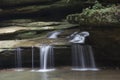 Small waterfall at old man`s cave Royalty Free Stock Photo