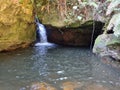 Small waterfall over rocks on Greaves Creek on the Grand Canyon Walking Track Royalty Free Stock Photo