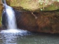 Small waterfall over rocks on Greaves Creek on the Grand Canyon Walking Track Royalty Free Stock Photo