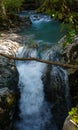 Small waterfall on path to Slap Kozjak in Triglav National Park in Slovenia Royalty Free Stock Photo