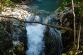 Small waterfall on path to Slap Kozjak in Triglav National Park in Slovenia Royalty Free Stock Photo